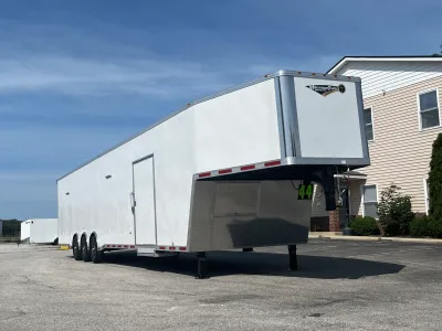 Enclosed Gooseneck Trailer 2027 44ft. Platinum Car Hauler w/Finished Interior & Aluminum Wheels 0015