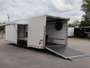 Enclosed ATC Car Trailer 2027 28ft. Aluminum ROM 550 w/Kitchenette, Step-In Stool/Shower Room, A/C & LifeTrac Options Added 7330