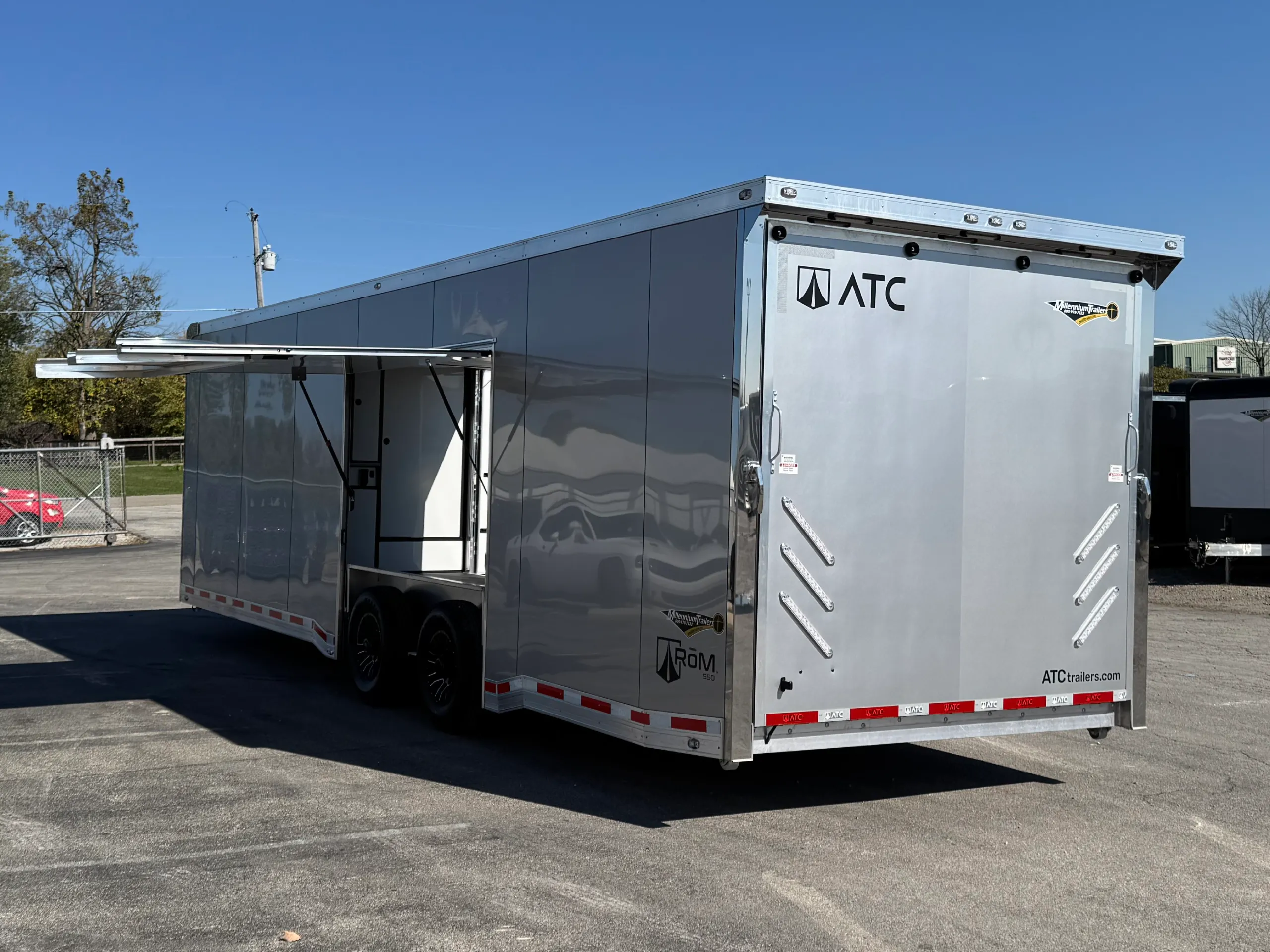 Enclosed ATC Car Trailer 2027 28ft. Aluminum ROM 550 w/Kitchenette, Step-In Toilet/Shower Room, A/C & LifeTrac Options Added 7328 - Image 11