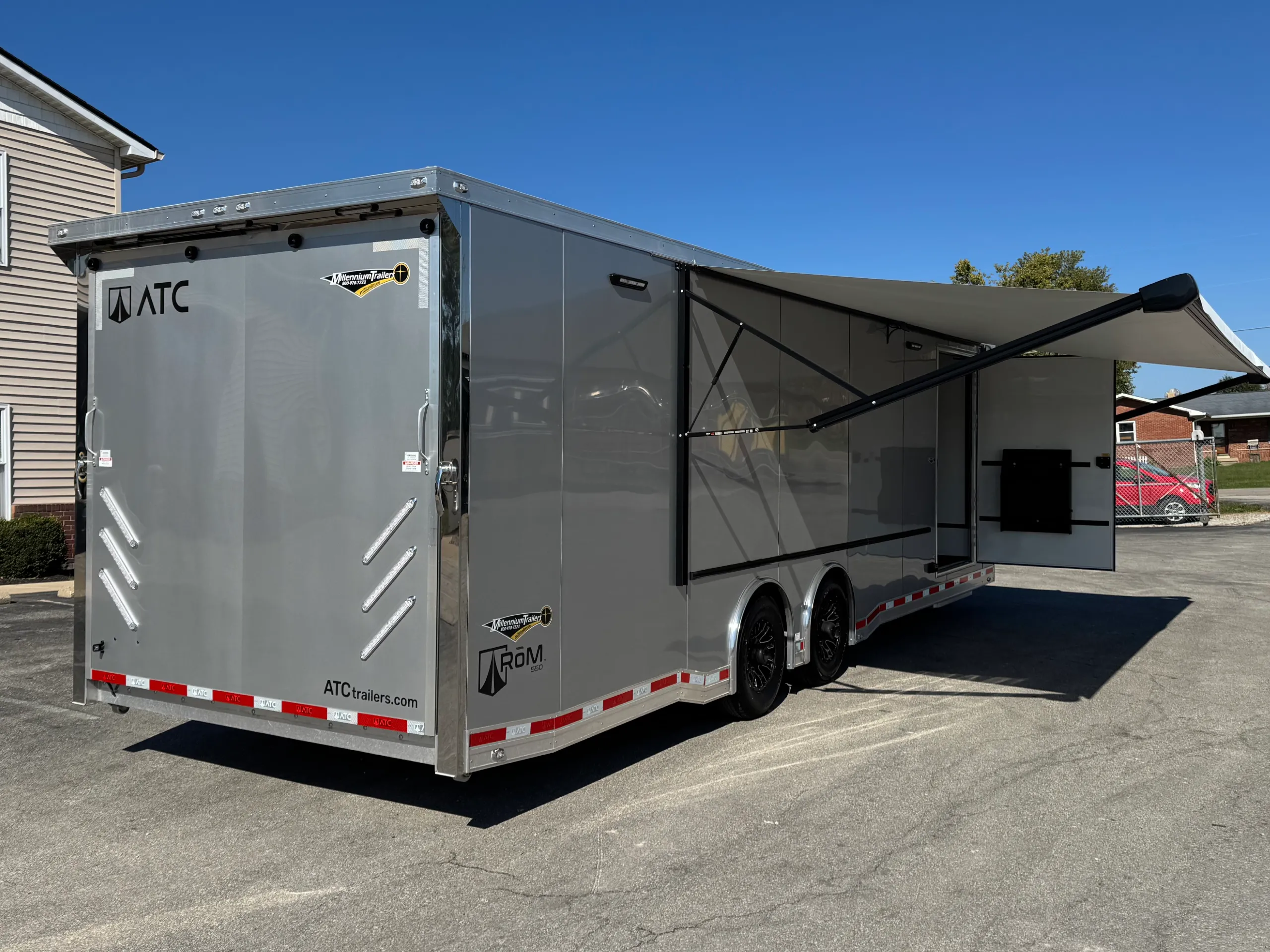 Enclosed ATC Car Trailer 2027 28ft. Aluminum ROM 550 w/Kitchenette, Step-In Toilet/Shower Room, A/C & LifeTrac Options Added 7328 - Image 10