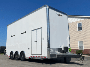 Enclosed Stacker Trailer 2026 24ft. Haulmark Edge w/Premium Escape Door & 13 ft. Car Hoist System 3179