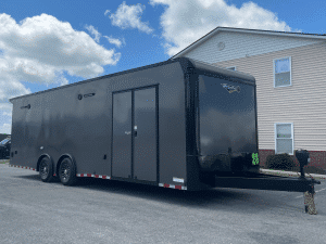 Enclosed Car Trailer 2026 28ft. New Econo-Max w/(2) 7,000 lb. Spread Axles, Aluminum Wheels & Race Package 3316
