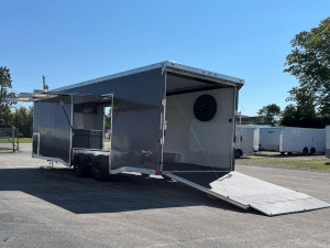 Enclosed ATC Car Trailer 2027 24ft. Aluminum ROM 400 w/Large Escape Door & Aluminum Wheels 7359