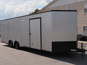 Used Enclosed Car Trailer 2025 26ft. Blaze w/Finished Interior, Cabinets & Aluminum Wheels 9836