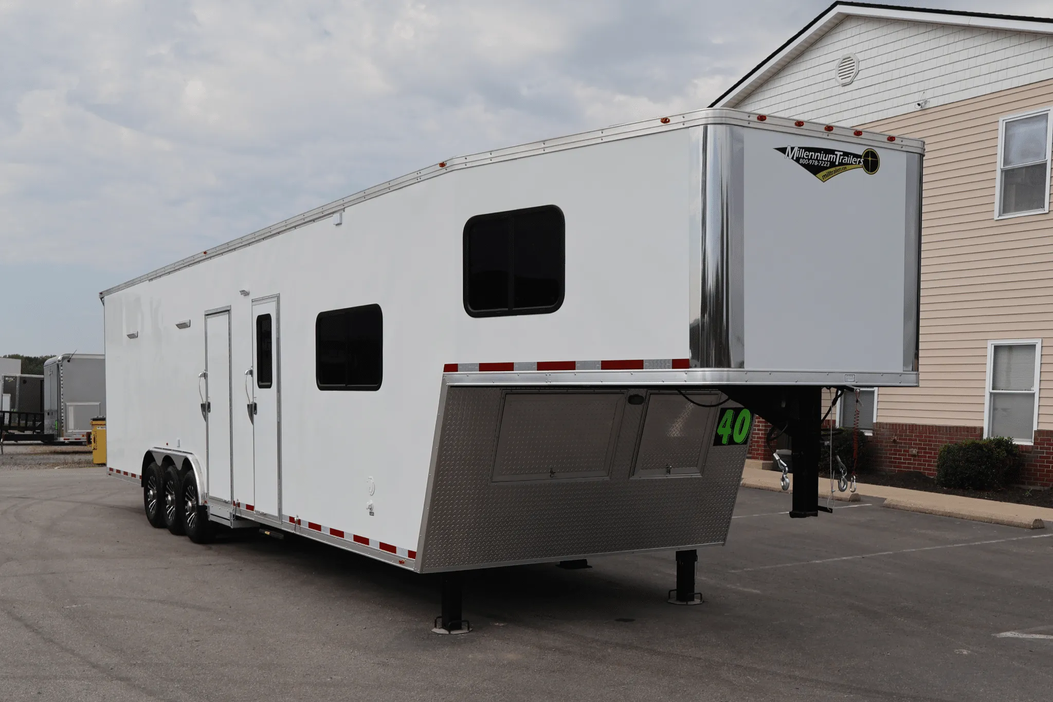 Enclosed Trailer with Living Quarters 2026 40ft. Gooseneck w/20ft. LQ, Large Bath and Fully Finished 20ft. Garage Area 0193