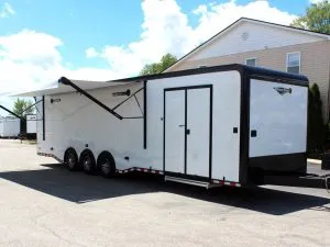 Enclosed Car Trailer 2027 34ft. Edge w/Large Full Bathroom & Electric Awning 1017