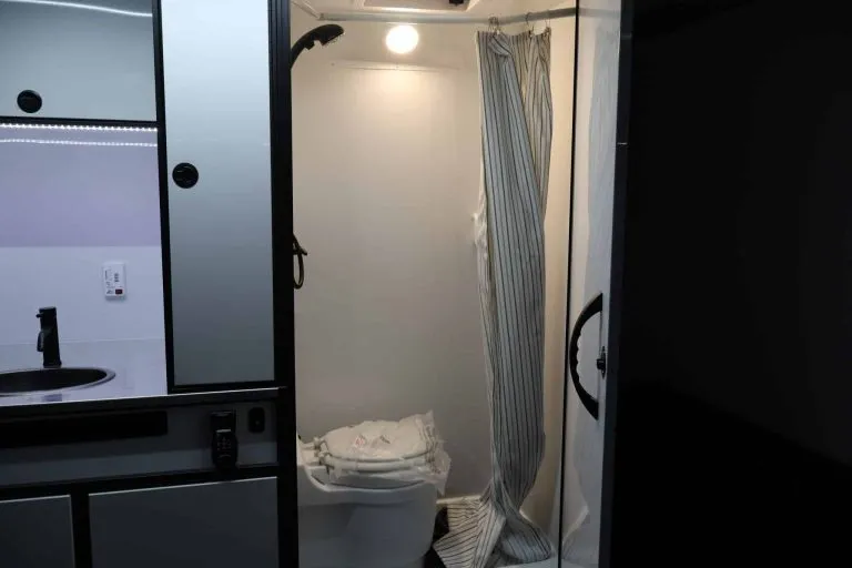 Enclosed ATC Toy Hauler 32ft. Mini LQ Aluminum ROM 550 w/Kitchenette, Bathroom, Happijac Bed & LifeTrac Options Added 7254 - Image 5
