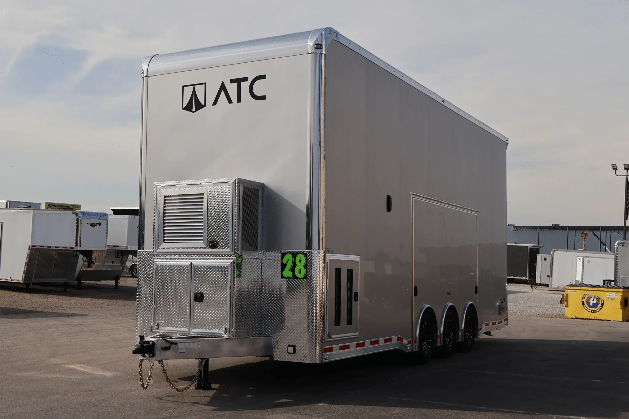 Enclosed ATC Car Trailer 2027 28ft. Aluminum Stacker ROM 750S w/18ft. Tiltable Lift & Lifetrac Options Added 7677 - Image 7