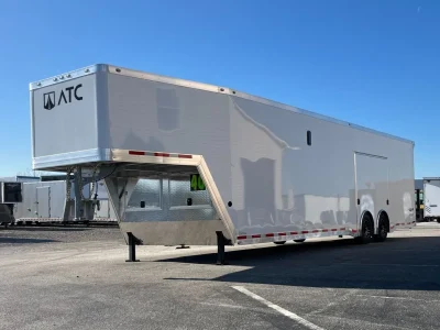 Enclosed ATC Gooseneck Car Trailer 2027 40ft. Aluminum ROM 750G w/LifeTrac & Premium Escape Door 7678