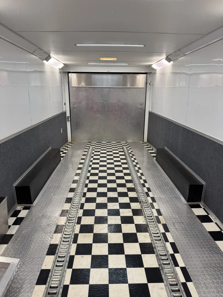 Used Enclosed Car Trailer 2018 24ft. Eliminator w/Cabinets, Finished Interior & Aluminum Wheels 2014 - Image 4