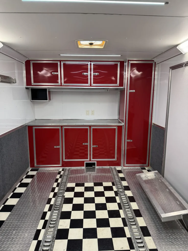Used Enclosed Car Trailer 2018 24ft. Eliminator w/Cabinets, Finished Interior & Aluminum Wheels 2014 - Image 3