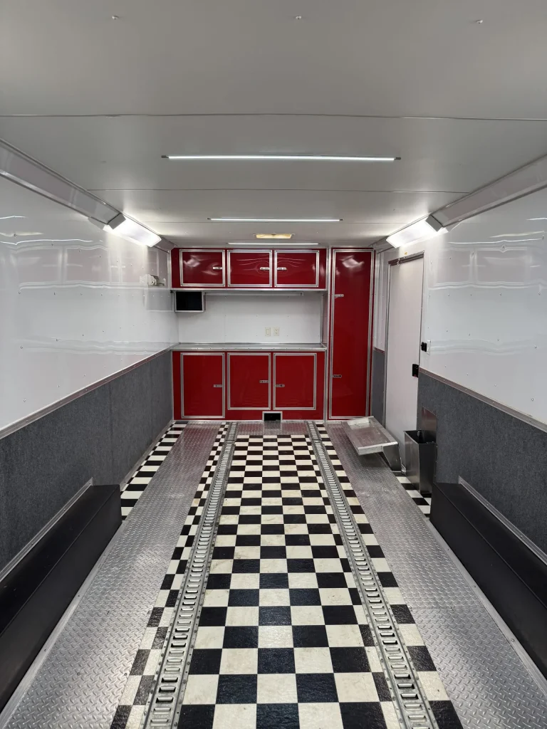 Used Enclosed Car Trailer 2018 24ft. Eliminator w/Cabinets, Finished Interior & Aluminum Wheels 2014 - Image 2
