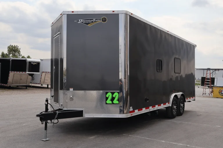 Enclosed Trailer with Living Quarters 2026 22ft Outdoorsman w/Large Bathroom & 12V HappiJac Queen Bed 0186 - Image 8