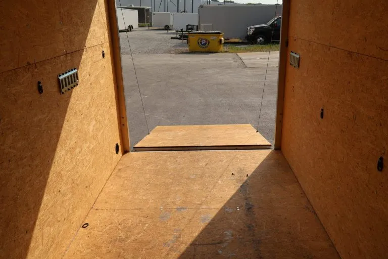 Used Enclosed Aluminum Motorcycle Cargo Trailer 2025 6ft. X 12ft. w/Tandem Axles & Wheel Chock 4645 - Image 3