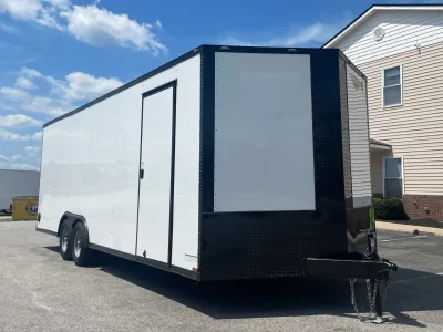 Enclosed Car Trailer 2026 24ft. New Econo-Max w/Blackout Trim Package, 7ft. Interior & Aluminum Wheels 1093