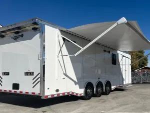 Enclosed Car Trailer 2027 34ft. Edge w/Large Full Bathroom, Electric Awning & 15K BTU A/C 1016