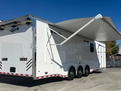 Enclosed Car Trailer 2027 34ft. Edge w/Large Full Bathroom, Electric Awning & 15K BTU A/C 1016