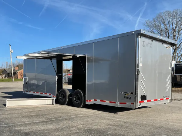 Enclosed ATC Car Trailer 2027 28ft. Aluminum ROM 550 w/LifeTrac & Large Escape Door 7797