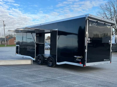 Enclosed ATC Car Trailer 2027 24ft. Aluminum ROM 400 w/Large Escape Door & Aluminum Wheels 7676