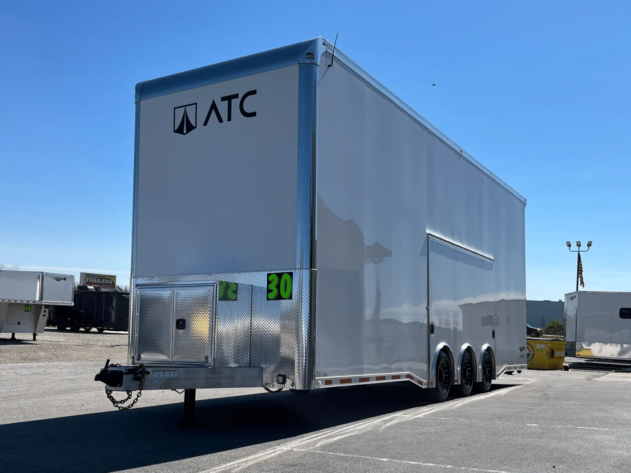 Enclosed ATC Car Trailer 2026 30ft. Aluminum Stacker ROM 750S w/Tiltable 18ft. Lift 6130 - Image 32