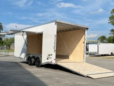 Enclosed ATC Car Trailer 2027 20ft. Aluminum ROM 400 w/Large Escape Door & Aluminum Wheels 8090