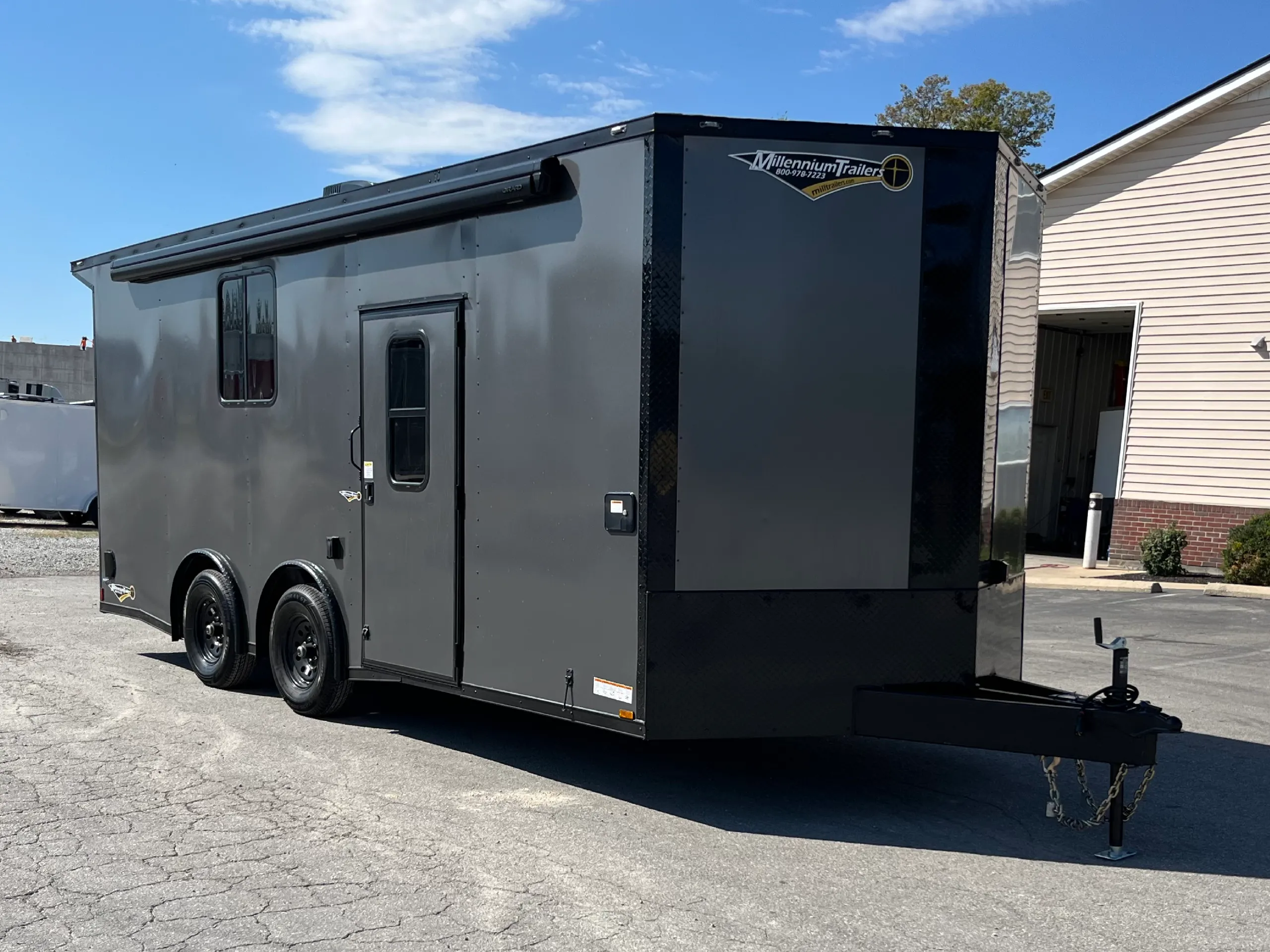 Enclosed Car Trailer 2027 20ft. New Weekender w/Large Full Bathroom, Electric Awning, & A/C 5264