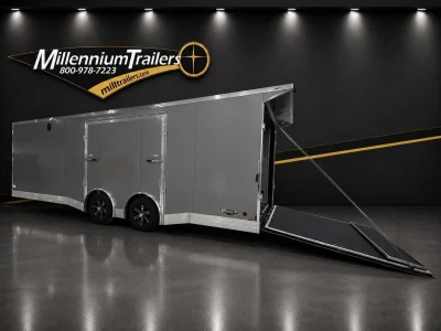 Enclosed Car Trailer 2027 24ft. New Sportsman w/Premium Escape Door & Aluminum Wheels 4706