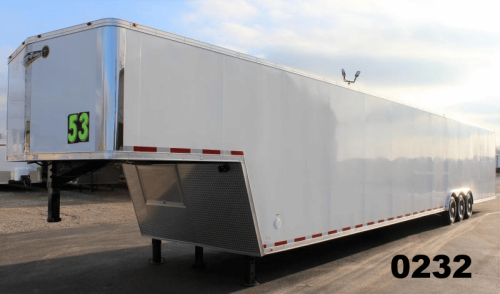 53' White Millennium Silver Car Hauler