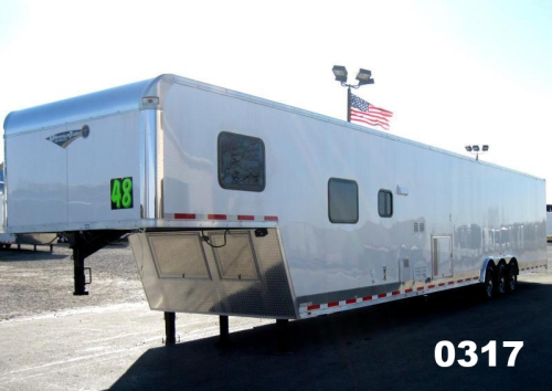 48' White Millennium Silver w/ 12'+8' Living Quarters