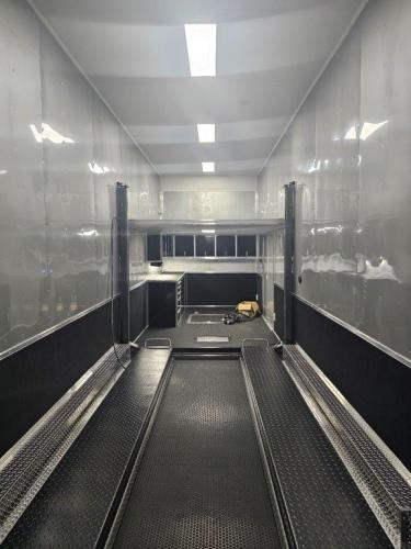 Enclosed Stacker Car Trailer Front Interior View