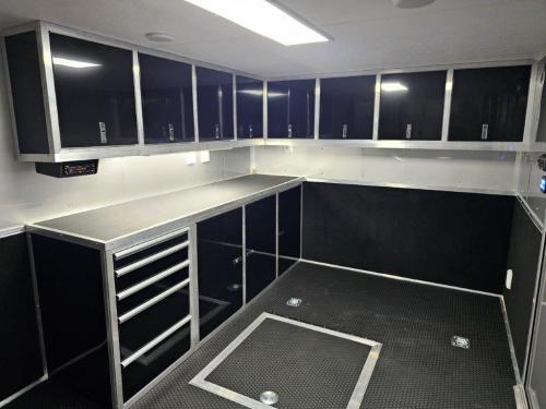 Enclosed Stacker Car Trailer Cabinet View