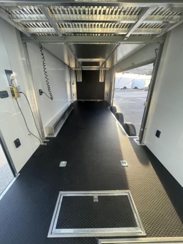 Enclosed Stacker Trailer Rear Interior View