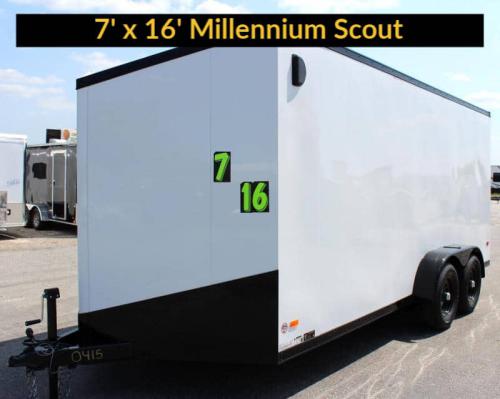 7' X 16' White with Black-Out Package Millennium Scout