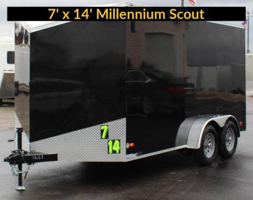 7' X 14' Black V-Nose Millennium Scout