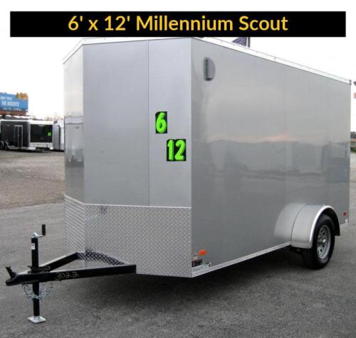 6' X 12' V-Nose Silver Millennium Scout