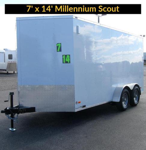 7' X 14' White V-Nose Millennium Scout