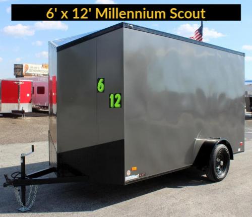 6' X 12' Charcoal V-Nose Millennium Scout