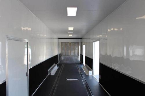 Enclosed Gooseneck Trailer 53ft Black with 60" double doors