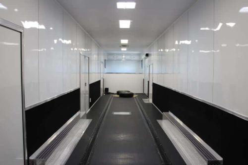 Enclosed Gooseneck Trailer 53ft Black with 60" double doors