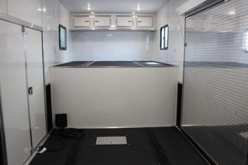 Enclosed Gooseneck Trailer 53ft Black with 60" double doors
